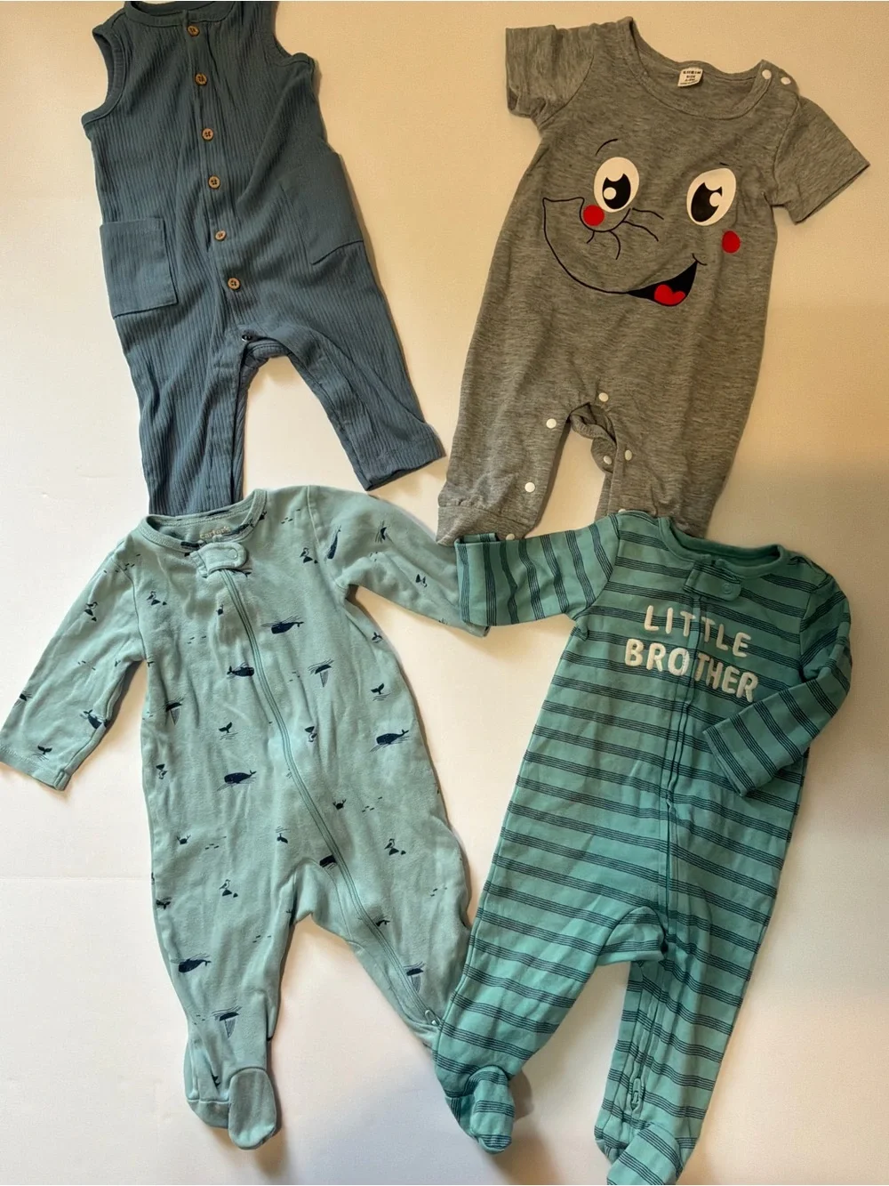 23 Piece 6 mo & 6-9 month Mixed Baby Boy Summer Clothing Bundle Lot